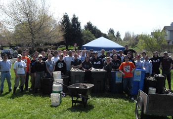 Trash pickup team